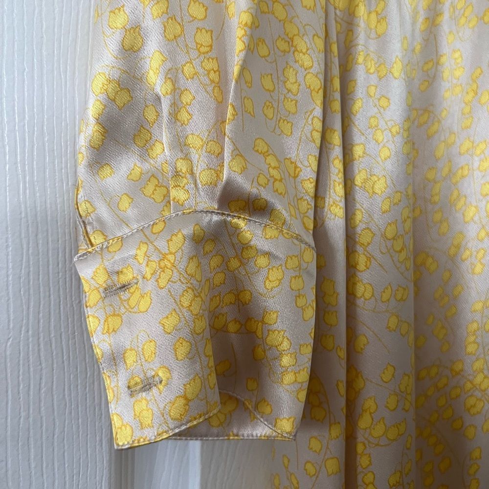 Ganni Cameron V-neck Floral Satin Maxi Dress - Picture 12 of 15
